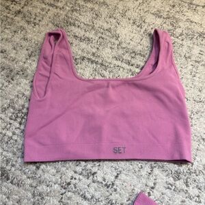 SET Active Pink Sports Bra and Leggings